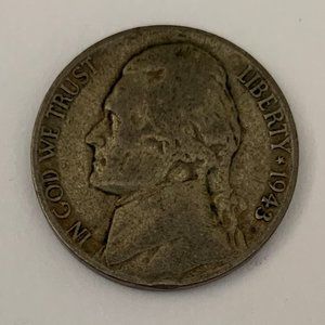 Jefferson Wartime Nickel - 1943 - Five Cents Coin - United States USA - KM#192a